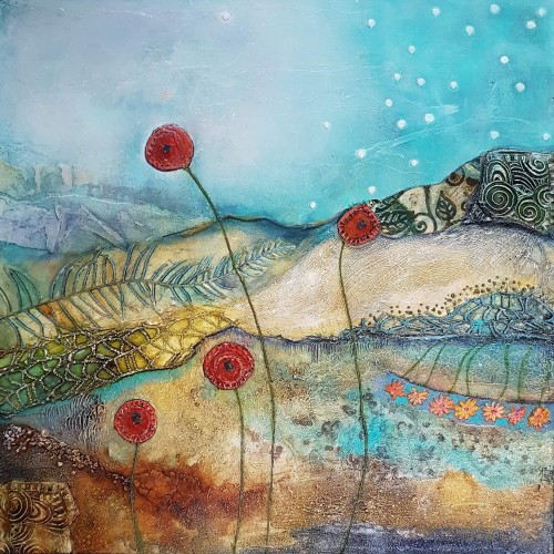 Cosmicoquelicots . 40x40cm . 2021