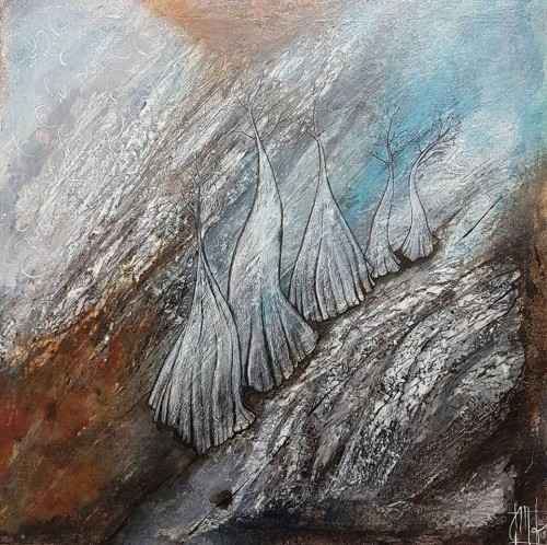 De granit et d'ondes . 60x60cm. 2018