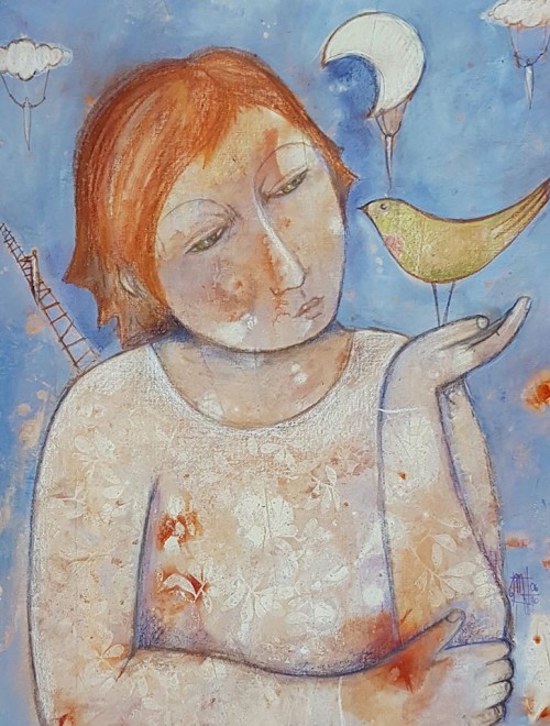 Des nouvelles du ciel . 30x40cm .2020