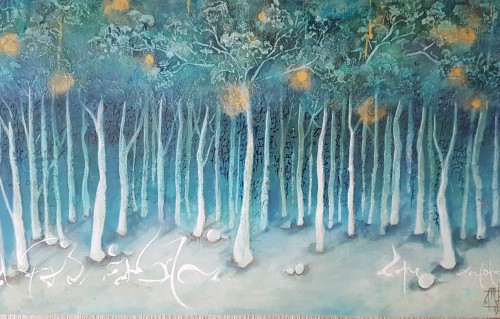 Entre les lignes 2 . 30x60cm. 2021