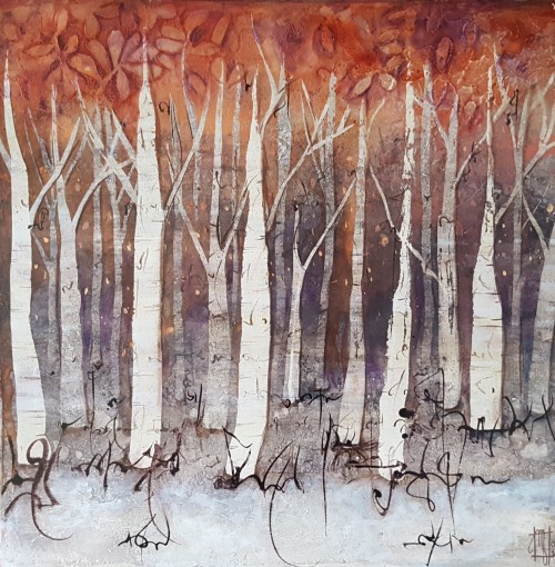 Entre les lignes 4 . 36x36cm . 2021