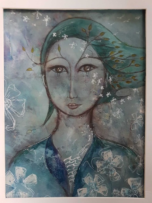 Gris bouilli poétique . 30x40cm . 2022