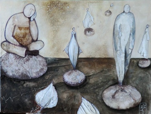 Jardinier devant l'eternel . 60x80cm . 2012.