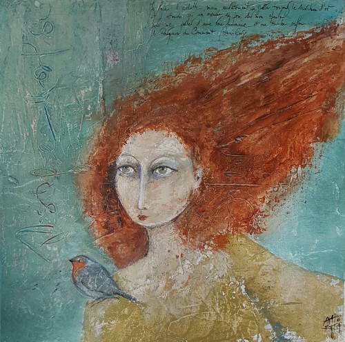 Un peu sorcière ? 40x40cm .2019