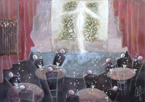 La nuit,tous les hommes sont gris .80x100cm . 2010