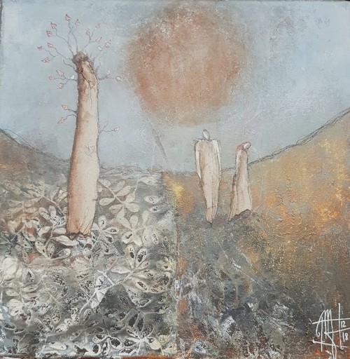 Le chant d'une grive . 30x30cm . 2019