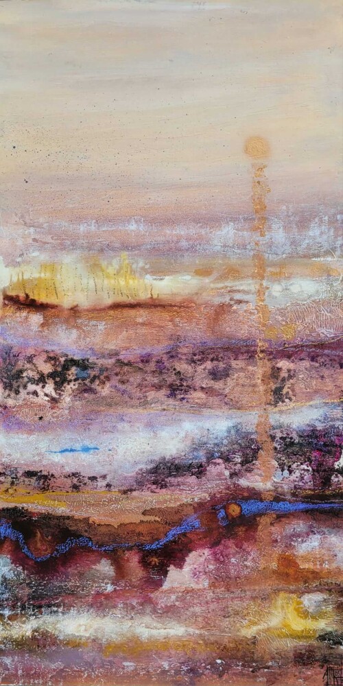 Le soleil s'est noyé
44x85cm
2024