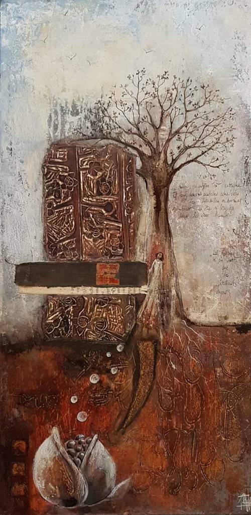 Mémoires d'un arbre . 30x60cm. 2018