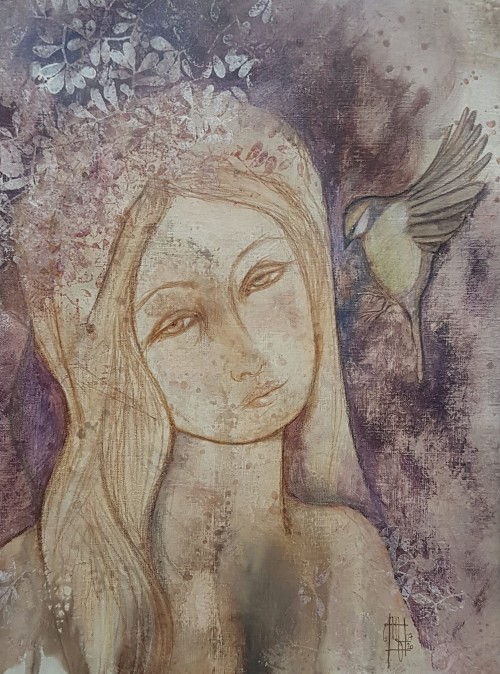 Mes anges . 30x40cm . 2020