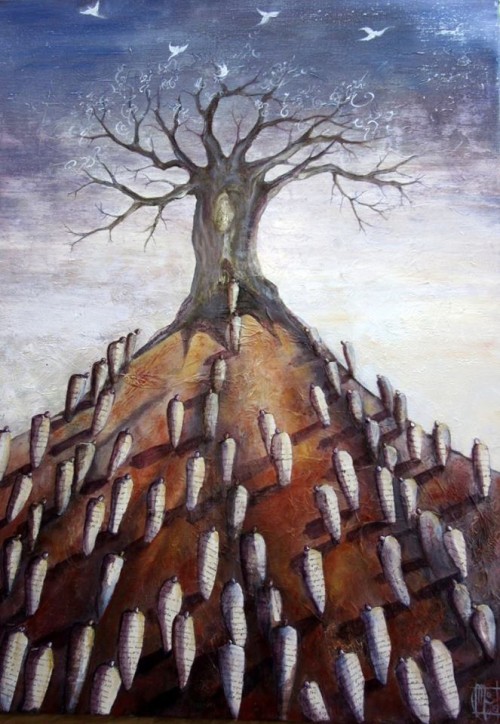 Remonter la pente . 50x70cm . 2014