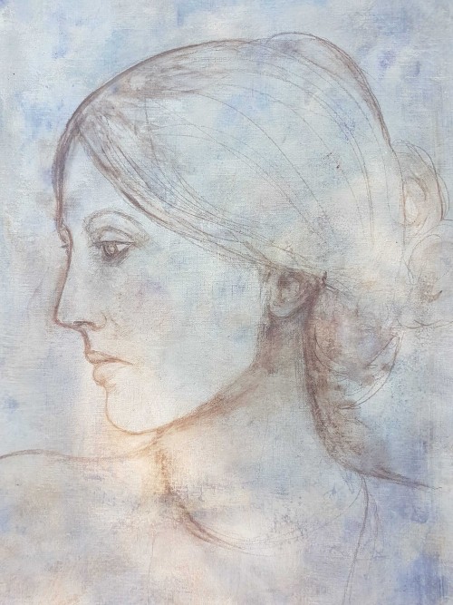 Esquisse de Virginia Woolf.sur papier 30x40cm.2022