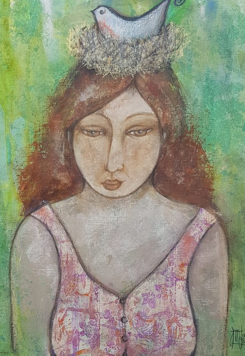 Y a un truc qui cloche .30x40cm.2020