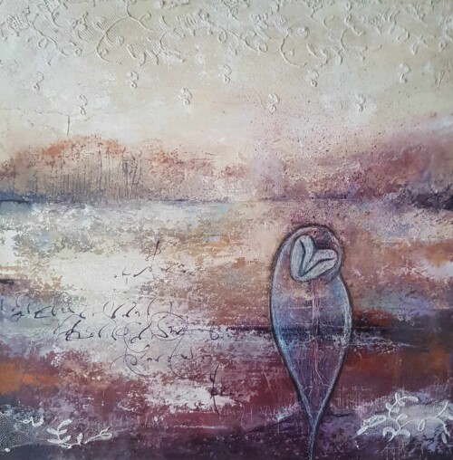 Un poème au crépuscule . 40x40cm . 2023