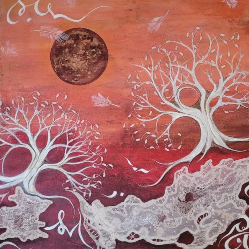 Plume d'ange .80x80cm .2023