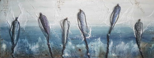 Êtres-anges . Les évolutes .
30x80cm . 2023